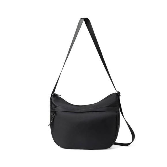 Adjustable Strap Nylon Crescent Bag Black - Picture 1 of 7